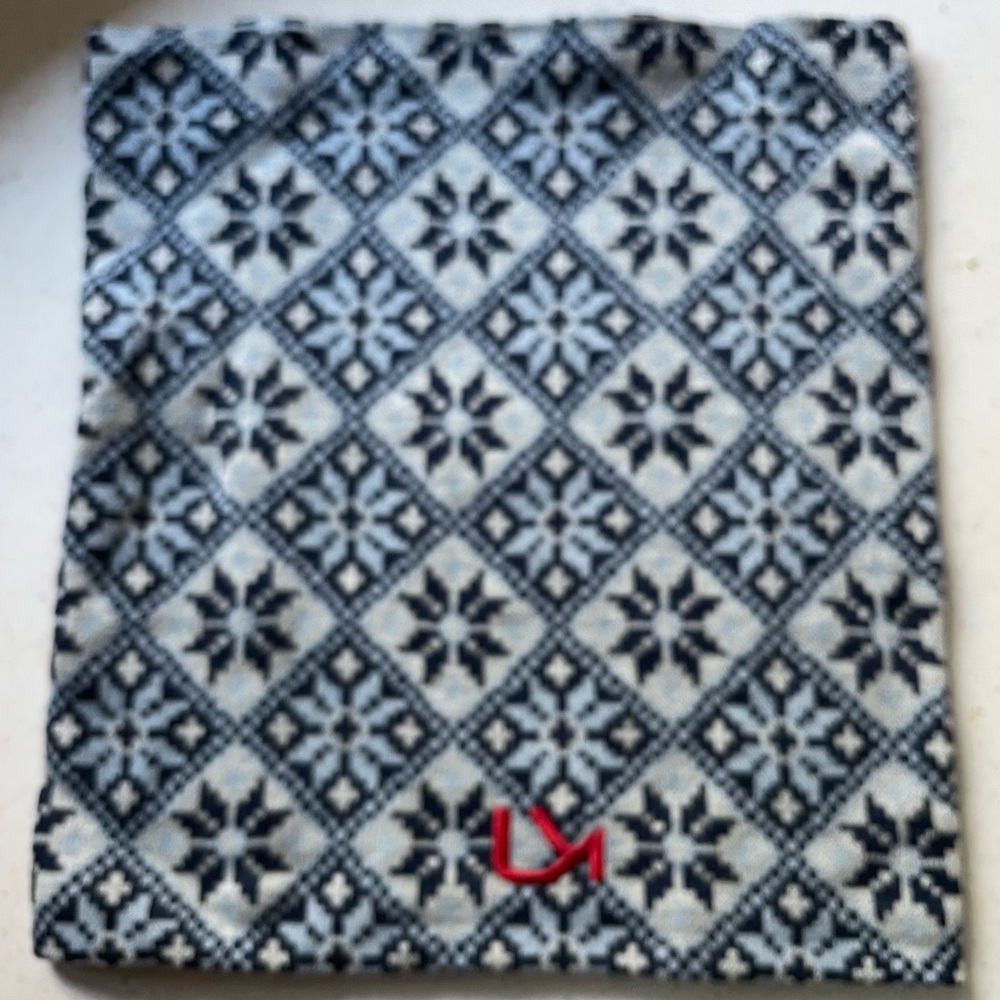 Kari Traa Blue and White Patterned Scarf